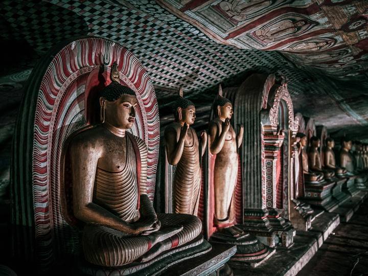 Dambulla, Sri Lanka — Golden cave temples painted with centuries-old murals. Private driver and tours.